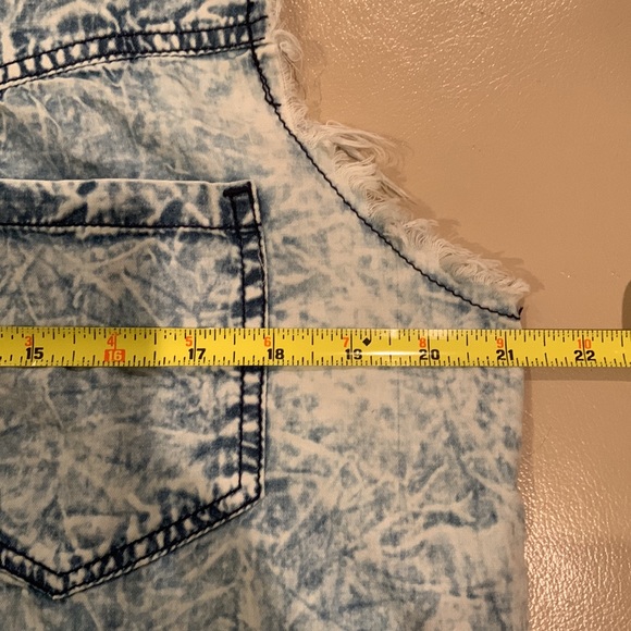 Denim Shirt - Lee Cooper Acid Wash Distressed Denim Shirt Size Large - Picture 10 of 12